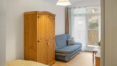 Ein Sitzbereich in der Unterkunft Apartment am Nationalpark Sächsische Schweiz