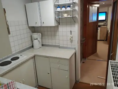 Küche/Küchenzeile in der Unterkunft Kleines Gartenhaus am Mahler
