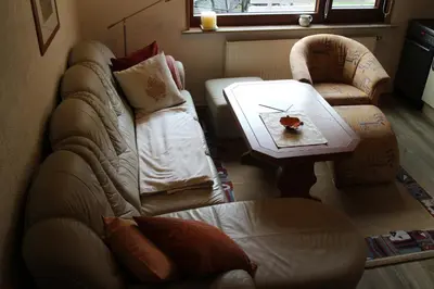 Ein Sitzbereich in der Unterkunft Ferienhaus Dani