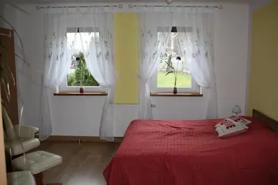 Ein Bett oder Betten in einem Zimmer der Unterkunft Ferienwohnung Scharnhorst
