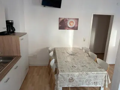 Küche/Küchenzeile in der Unterkunft Gästehaus Graupner-Mittweida