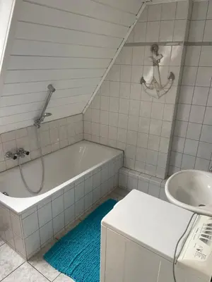 Ein Badezimmer in der Unterkunft Gästehaus Graupner-Mittweida