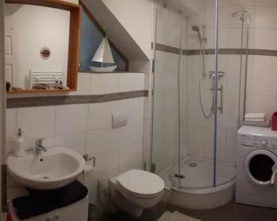 Ein Badezimmer in der Unterkunft Stilvolle Ferienwohnung am Großen Garten