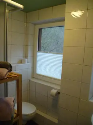 Ein Badezimmer in der Unterkunft Ferienhaus zum Kirnitzschtal