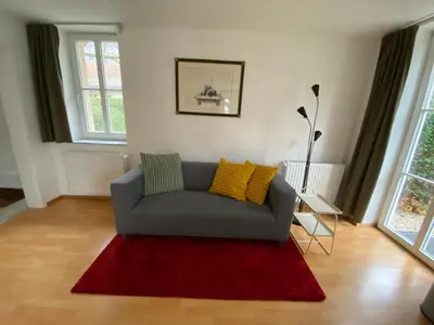 Ein Sitzbereich in der Unterkunft Villa Jordan