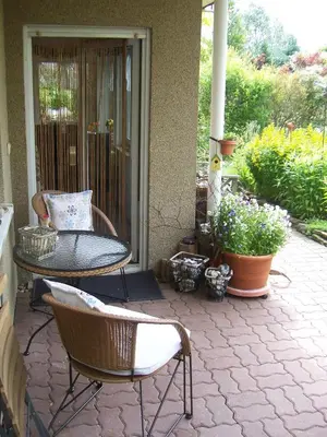 Ein Garten an der Unterkunft Ferienwohnung Dr. Vera Schmidt