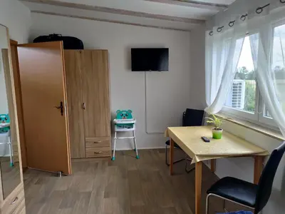 TV/Unterhaltungsangebot in der Unterkunft Ferienwohnung am See