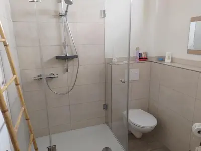 Ein Badezimmer in der Unterkunft Ferienwohnung am See