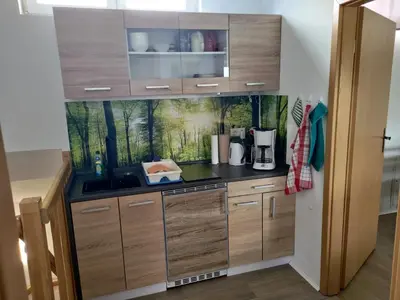 Küche/Küchenzeile in der Unterkunft Ferienwohnung am See