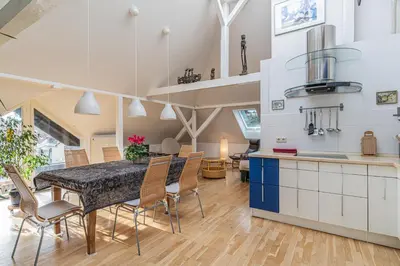 Küche/Küchenzeile in der Unterkunft Ferienwohnung Sillack