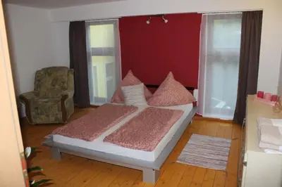 Ein Bett oder Betten in einem Zimmer der Unterkunft Bärchenhof