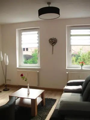 Ein Sitzbereich in der Unterkunft Ferienwohnung in Döbeln