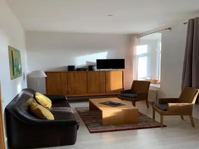 Ein Sitzbereich in der Unterkunft Sunny Escape in Borstendorf