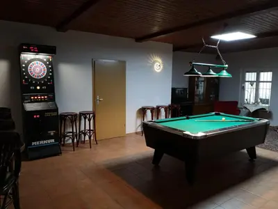 Ein Billardtisch in der Unterkunft Pension Zentrum Riesa