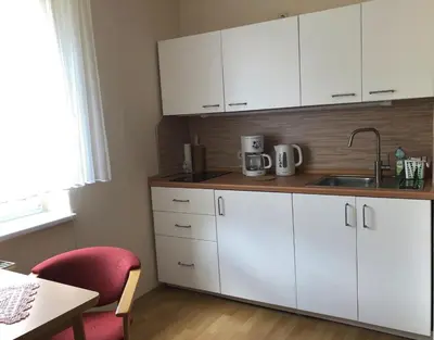 Küche/Küchenzeile in der Unterkunft Ferienwohnung Buschbeck