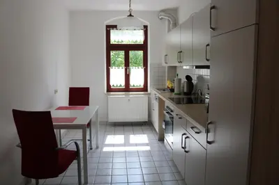 Küche/Küchenzeile in der Unterkunft Ferienwohnung Post