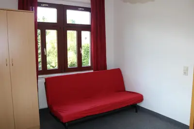 Ein Sitzbereich in der Unterkunft Ferienwohnung Post