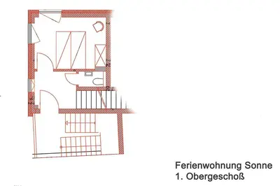 Grundriss der Unterkunft Ferienwohnung Sonne