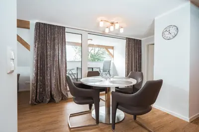 Ein Sitzbereich in der Unterkunft Haus Seeweg