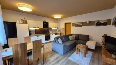 Küche/Küchenzeile in der Unterkunft Ferienwohnung Am Rauenstein