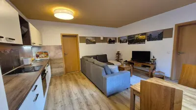 Küche/Küchenzeile in der Unterkunft Ferienwohnung Am Rauenstein