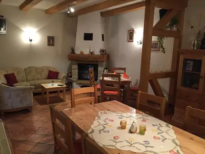 Ein Sitzbereich in der Unterkunft Landhaus Gohrisch