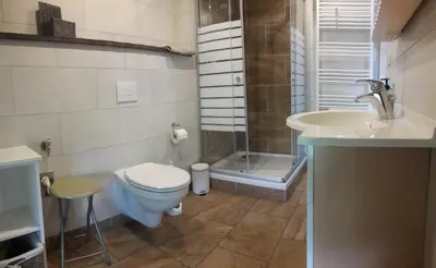 Ein Badezimmer in der Unterkunft Fewo Abendsonne
