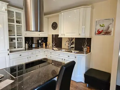 Küche/Küchenzeile in der Unterkunft Ferienwohnung Ginkgo