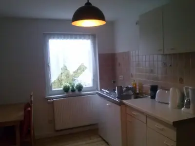 Küche/Küchenzeile in der Unterkunft Ferienwohnung Konrad - nahe Chemnitz