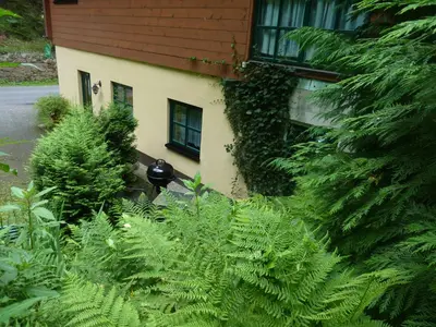 Ein Garten an der Unterkunft Ferienwohnung UHU neben der Schrammsteinbaude