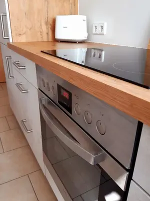 Küche/Küchenzeile in der Unterkunft STADTOASE moderne Wohnungen mit Balkon, Komfort und Ruhe, Für Monteure geeignet, Free WiFi