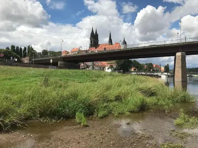 Blick auf einen Fluss in der Nähe der Ferienwohnung