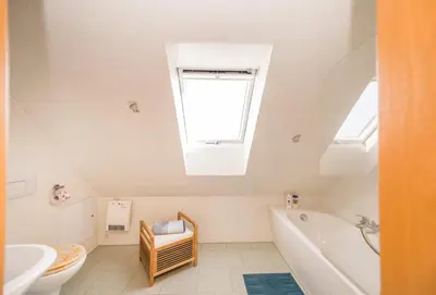 Ein Badezimmer in der Unterkunft Ferienwohnung am Bauernhof