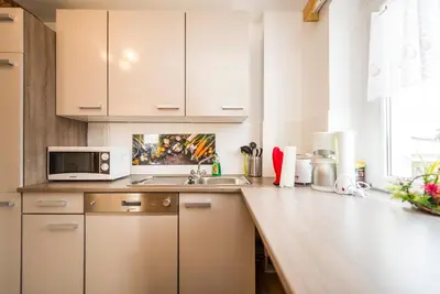 Küche/Küchenzeile in der Unterkunft Ferienwohnung am Bauernhof