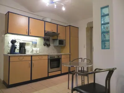Küche/Küchenzeile in der Unterkunft Ferienwohnung unterm Wasserturm
