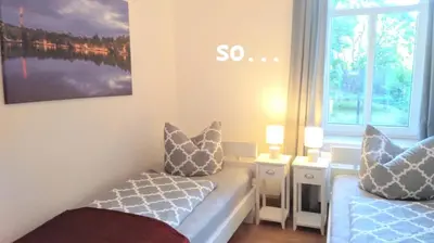 Ein Sitzbereich in der Unterkunft Ferienwohnung Paula