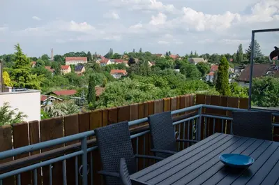 Ein Balkon oder eine Terrasse in der Unterkunft Villa Kreisel