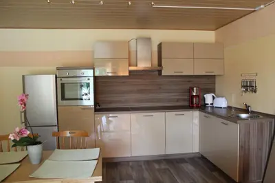 Küche/Küchenzeile in der Unterkunft Ferienwohnung im Grünen