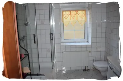 Ein Badezimmer in der Unterkunft Ferienwohnung Waldmühle