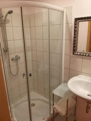 Ein Badezimmer in der Unterkunft Schloss Kobershain