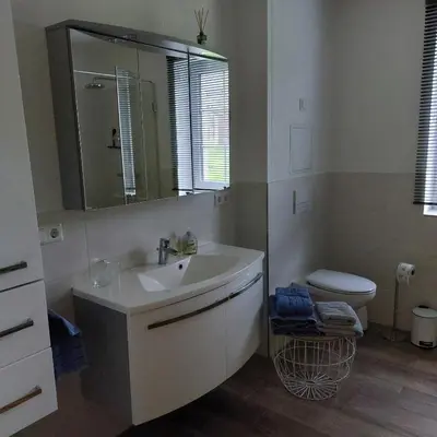 Ein Badezimmer in der Unterkunft Galloway Hof Wantewitz