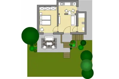 Grundriss der Unterkunft Grüne Oase mit eigener Terrasse zwischen Altstadt und Hafen #1