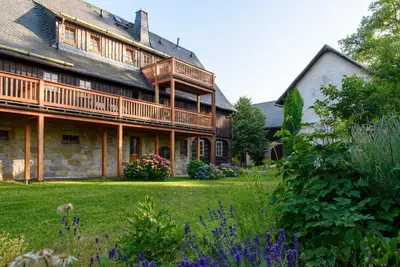 Ein Garten an der Unterkunft Altendorfer Vorwerk - Ferienapartments