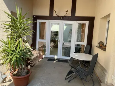 Ein Balkon oder eine Terrasse in der Unterkunft Zur alten Tischlerei