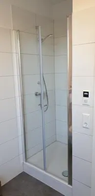 Ein Badezimmer in der Unterkunft Ferienwohnung Muldental