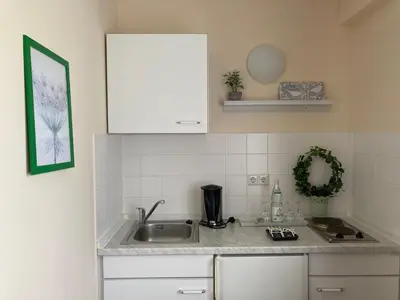 Küche/Küchenzeile in der Unterkunft Hotel Am Heidepark