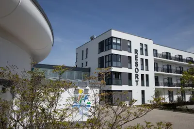 Das Gebäude in dem sich das Resort befindet