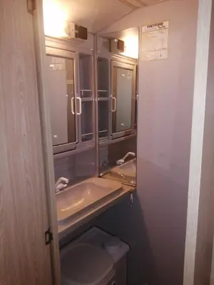 Ein Badezimmer in der Unterkunft 