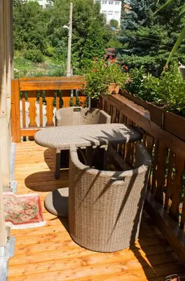 Ein Balkon oder eine Terrasse in der Unterkunft Domizil Adler