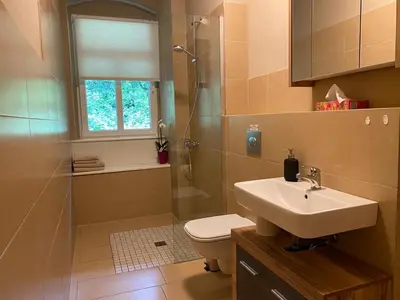 Ein Badezimmer in der Unterkunft Ferienwohnungen Schweizerhaus